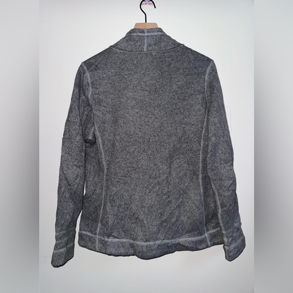 The North Face Knit Collared Zip Up Jacket Grey Polyester Women’s Size Large - Picture 4 of 14